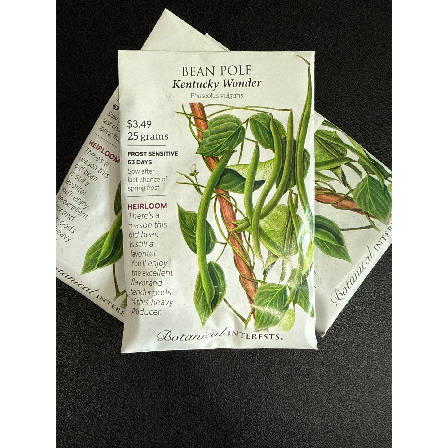 Bean Pole seeds, "Kentucky Wonder"