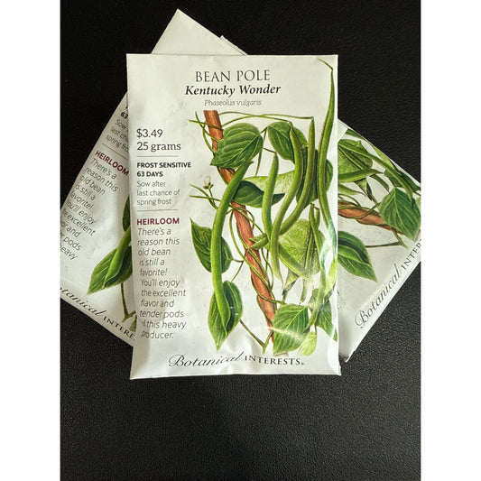 Bean Pole seeds, "Kentucky Wonder"