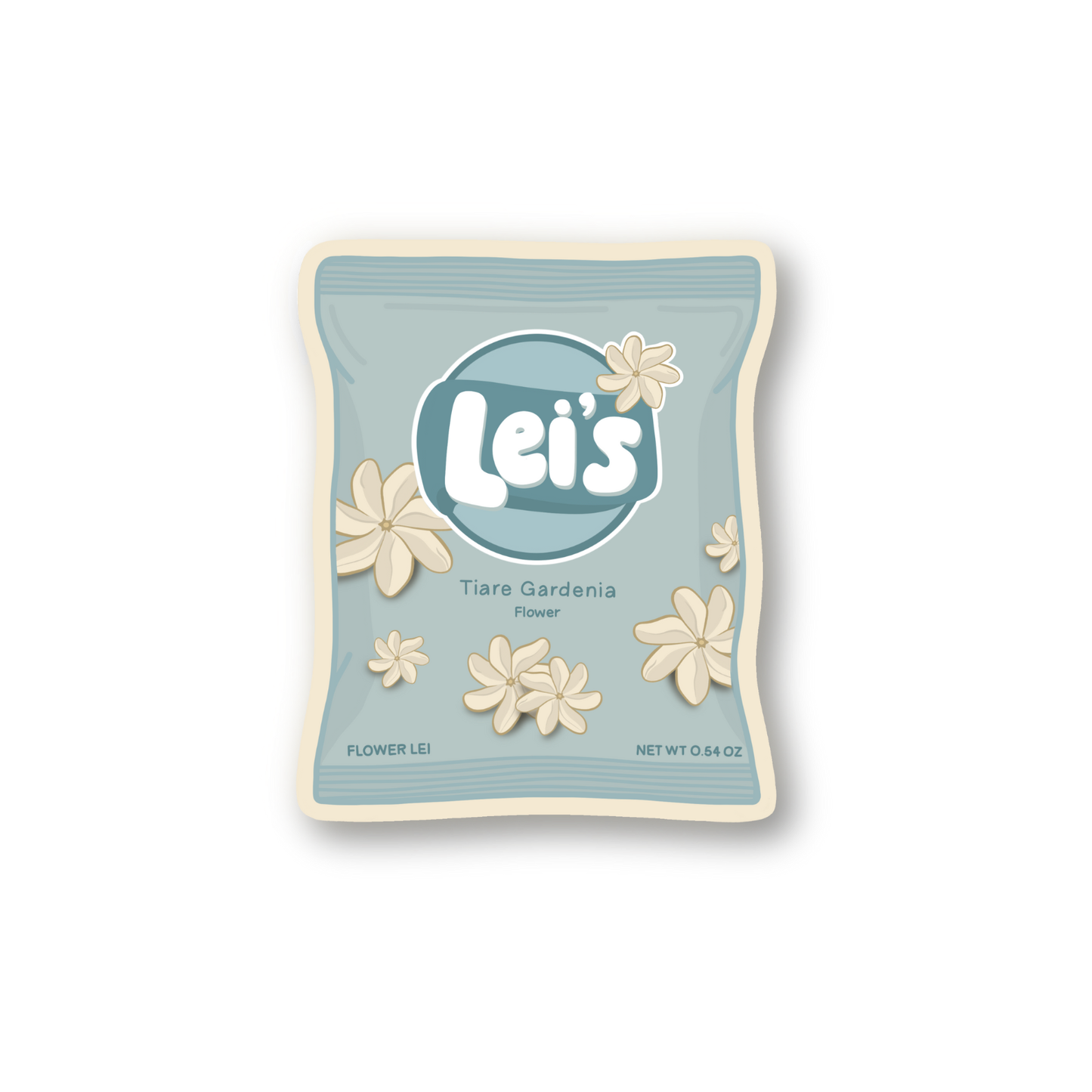 Bag Of Lei's Sticker - Tiare Gardenia