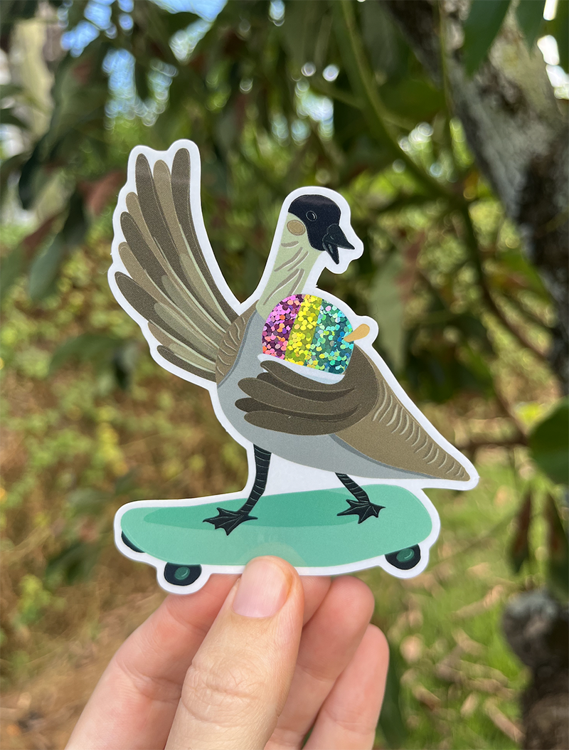 Skating Nene Sticker