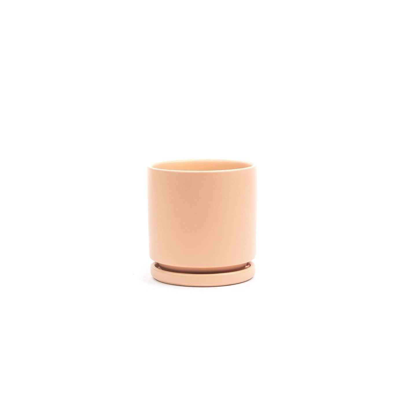 4.5" Gemstone Cylinder Pots with Water Saucers