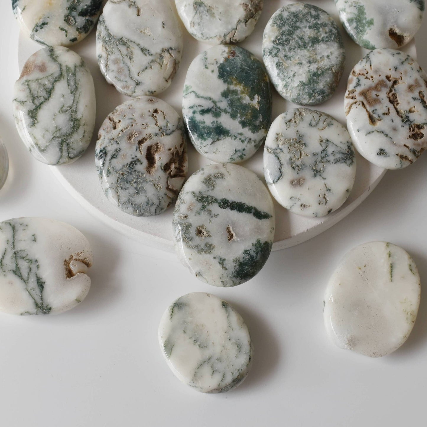 Polished Tree Agate Flat Stone