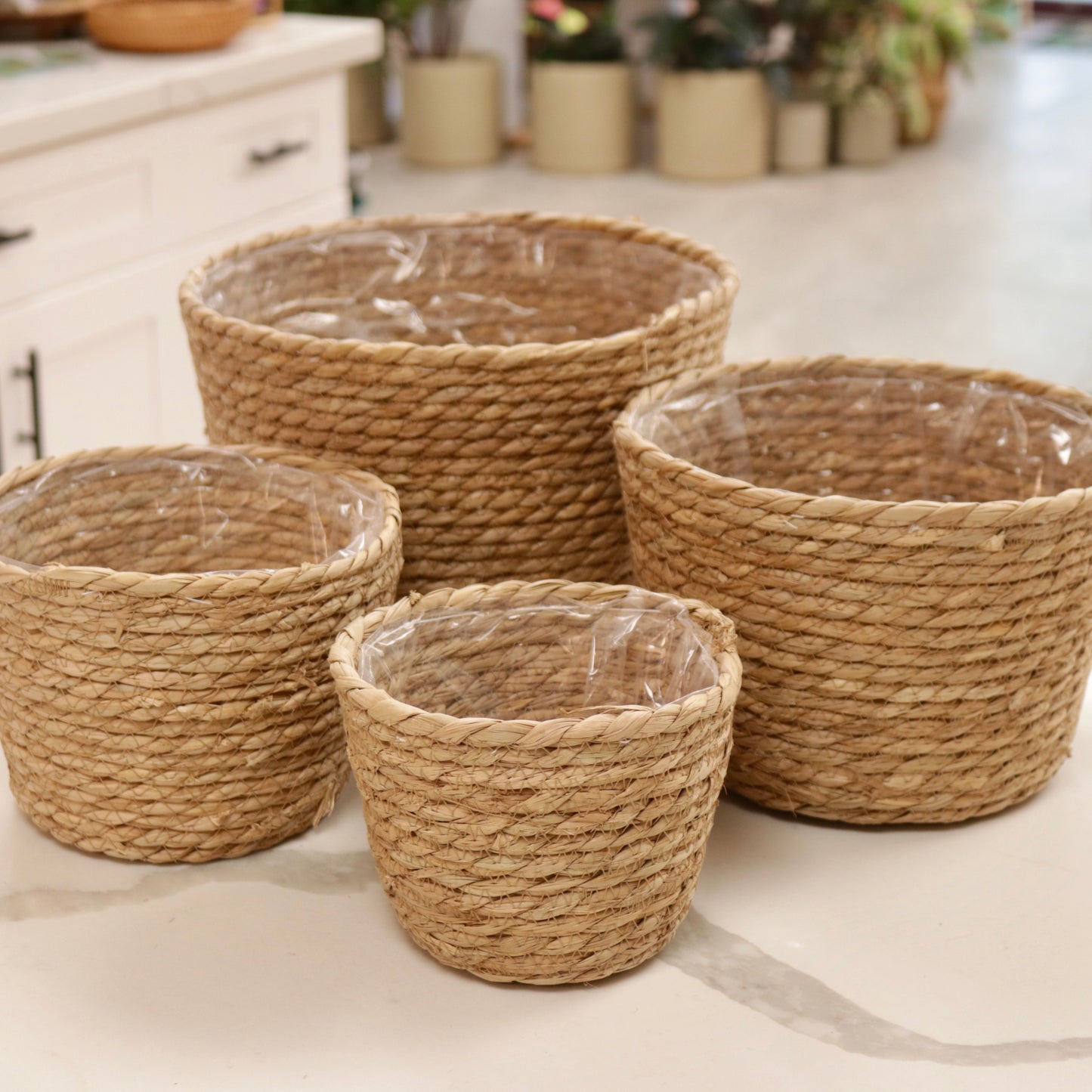 Woven Seagrass Basket with Liner