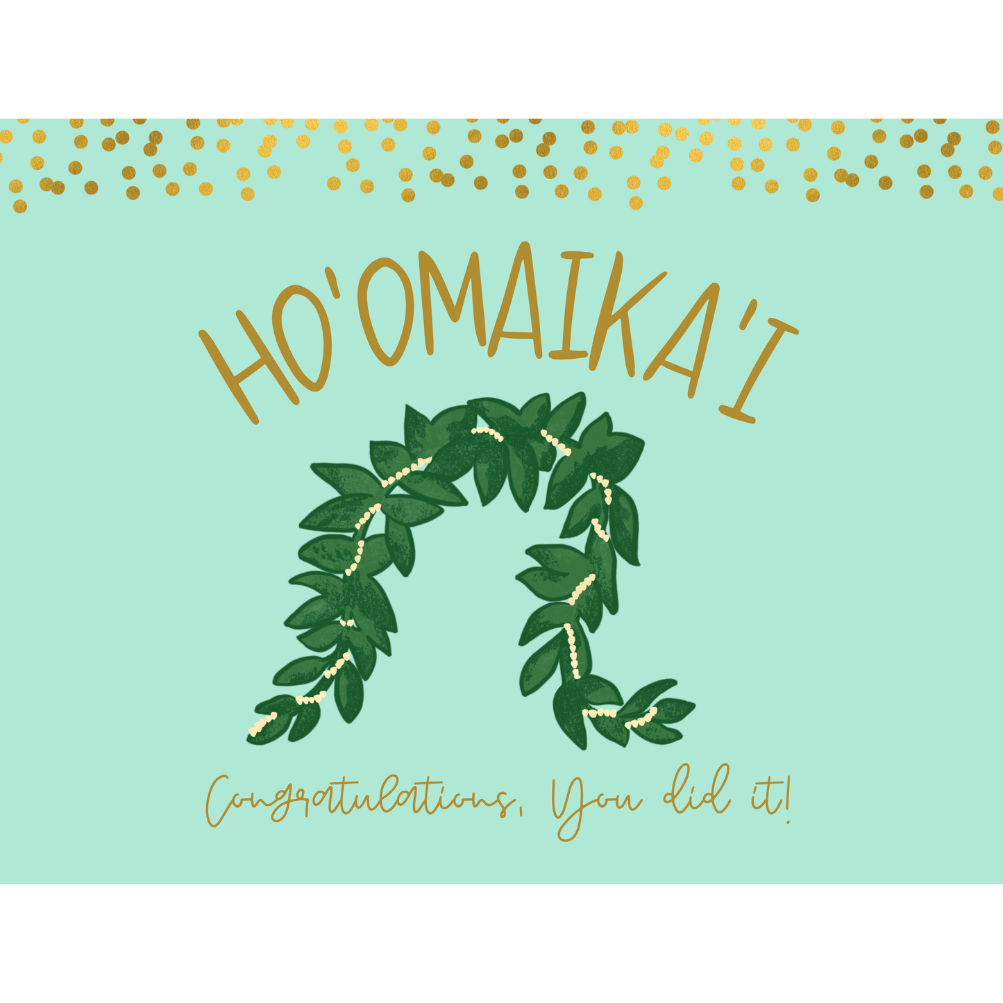 Hawaiian Graduation Greeting Card