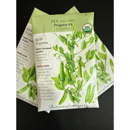 Pea seeds, "Shelling Progress 9"