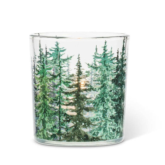 Pine Trees Votive-3"H