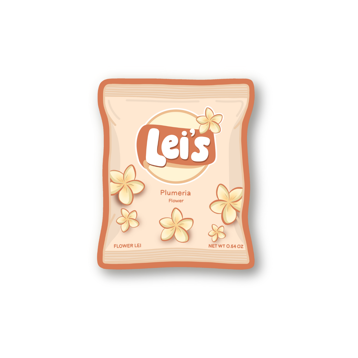 Bag Of Lei's Sticker - Plumeria