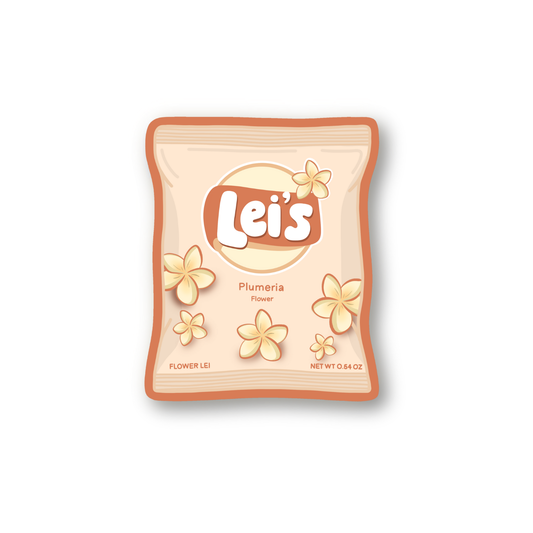 Bag Of Lei's Sticker - Plumeria