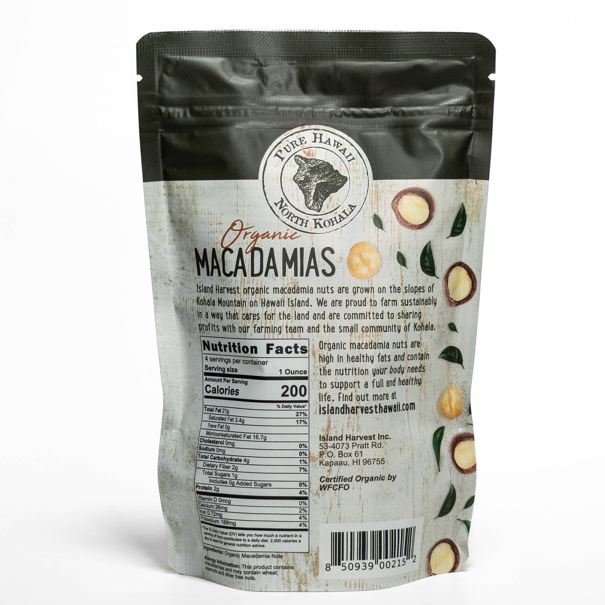 Organic Macadamias Unsalted (4oz)