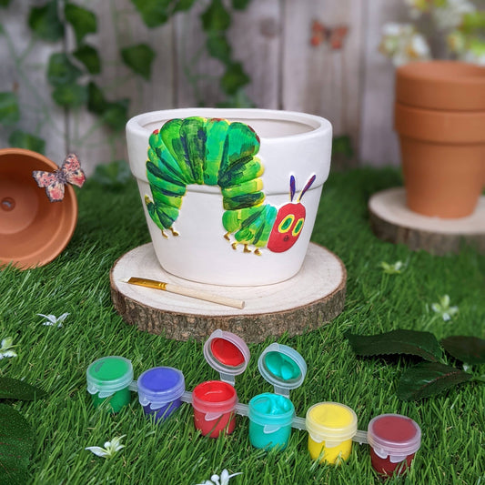 Paint Your Own Plant Pot - Hungry Caterpillar, Flowerpot Kit