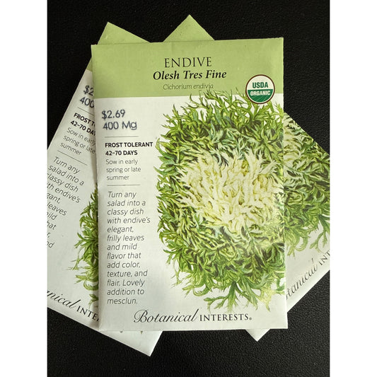 Endive Olesh seeds, "Tres Fine"