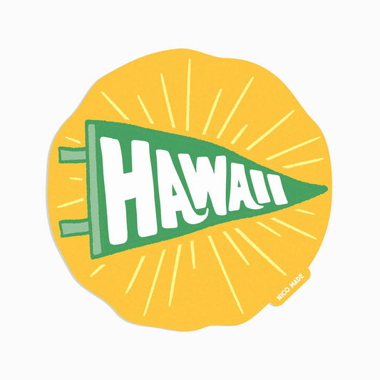 Hawaii Pennant Flag Sticker