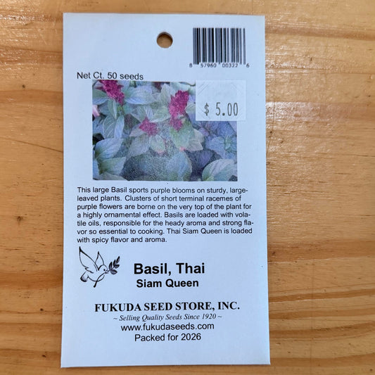 Basil, Thai Siam Queen, seeds