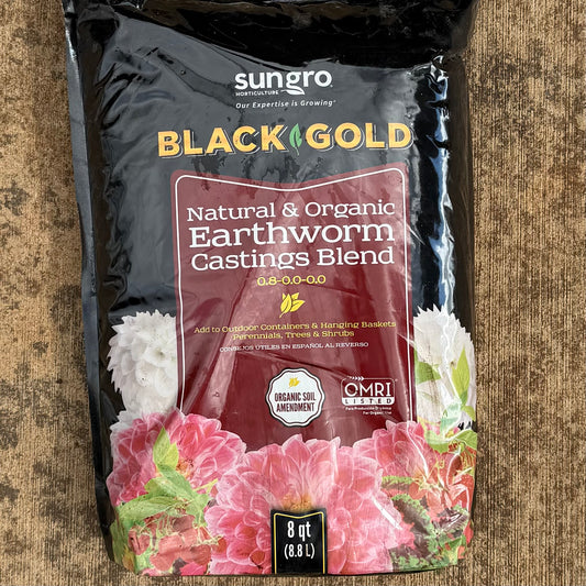 Black Gold Media — Natural & Organic Earth Worm Castings Blend 8 qt.