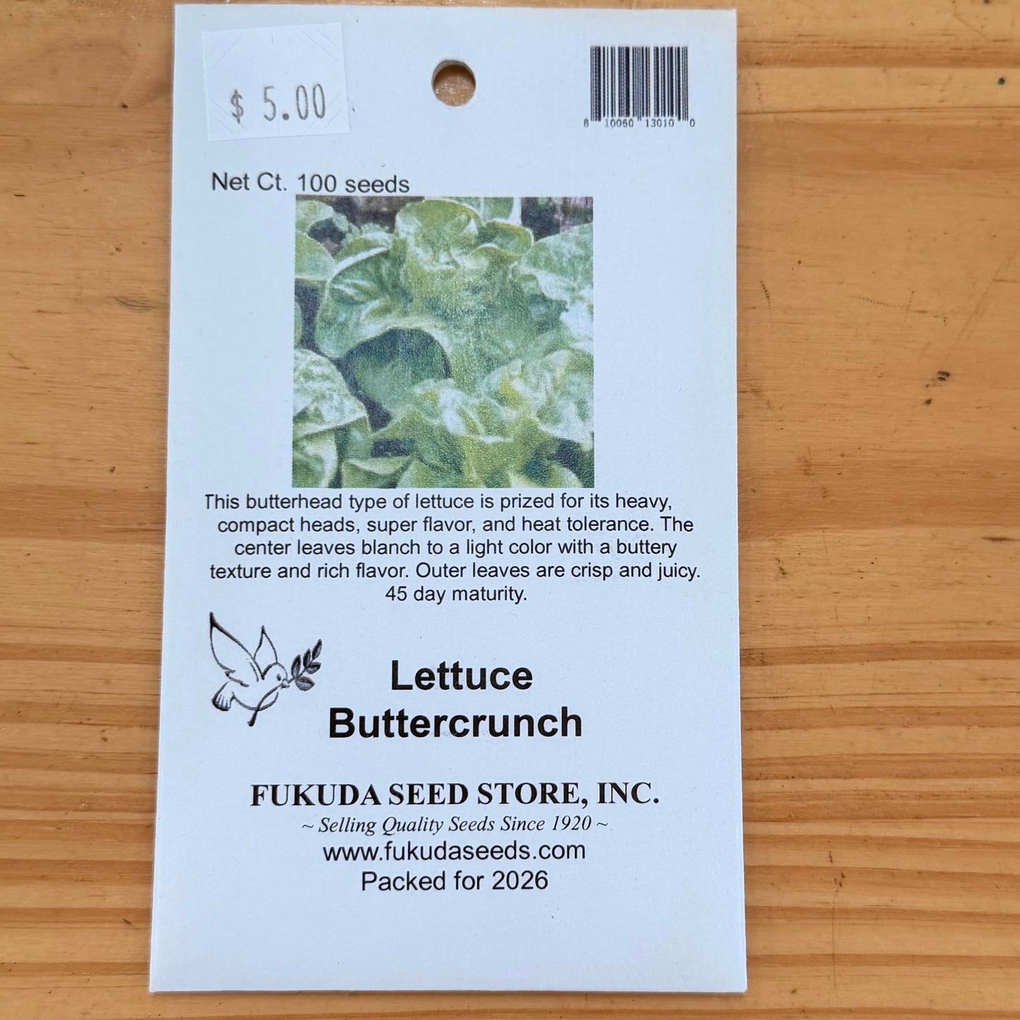 Lettuce, Buttercrunch, seeds