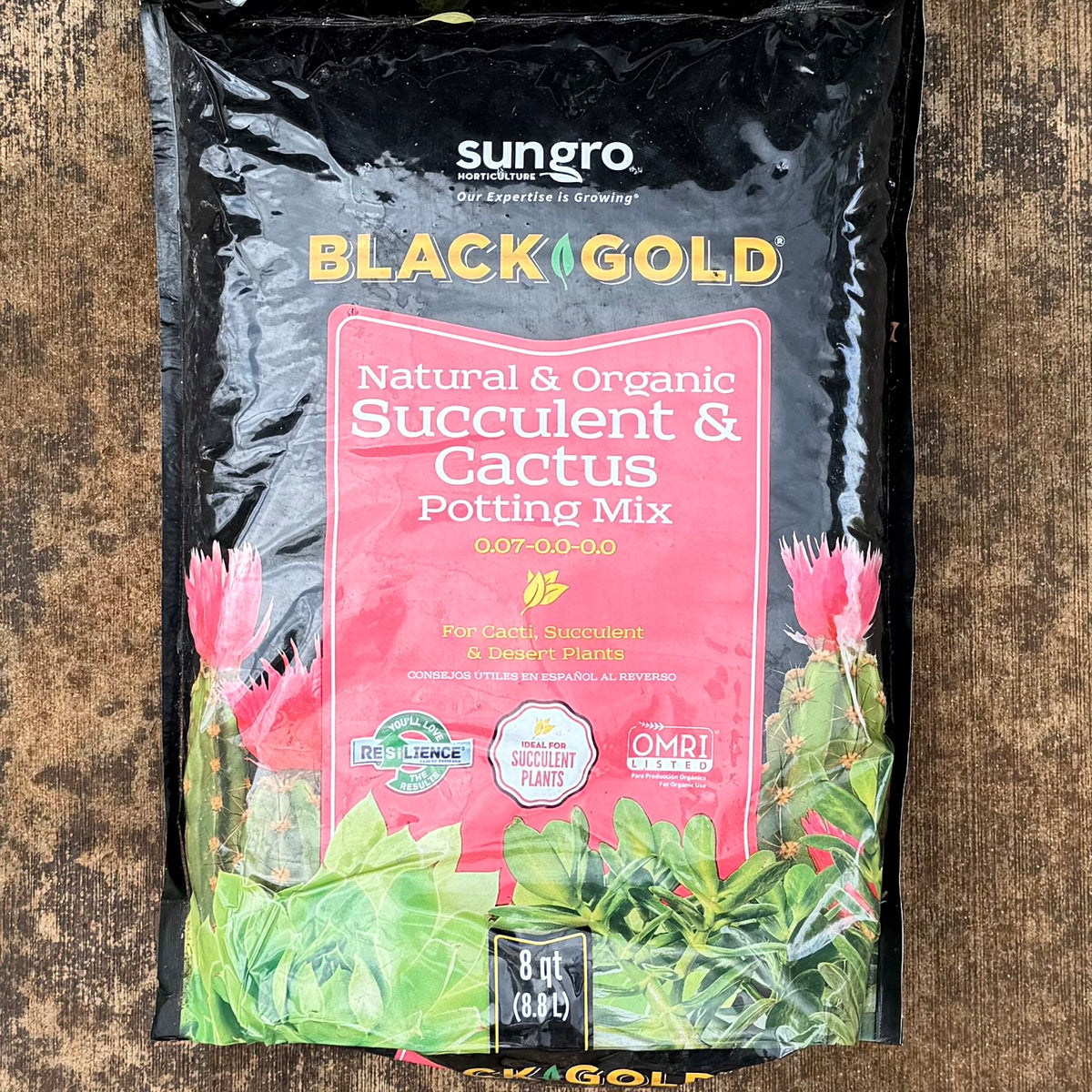 Black Gold Media — Natural & Organic Succulent & Cactus Potting Mix 8 qt