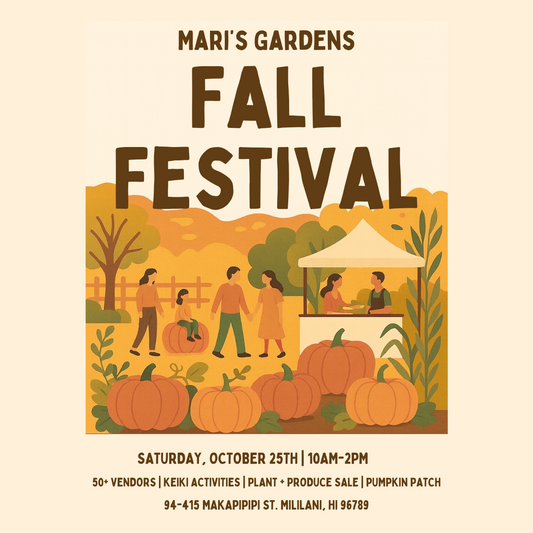 10/25 RSVP to Mari's Gardens Fall Festival