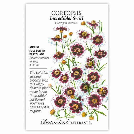 Coreopsis seeds, "Incredible Swirl Hybrid"