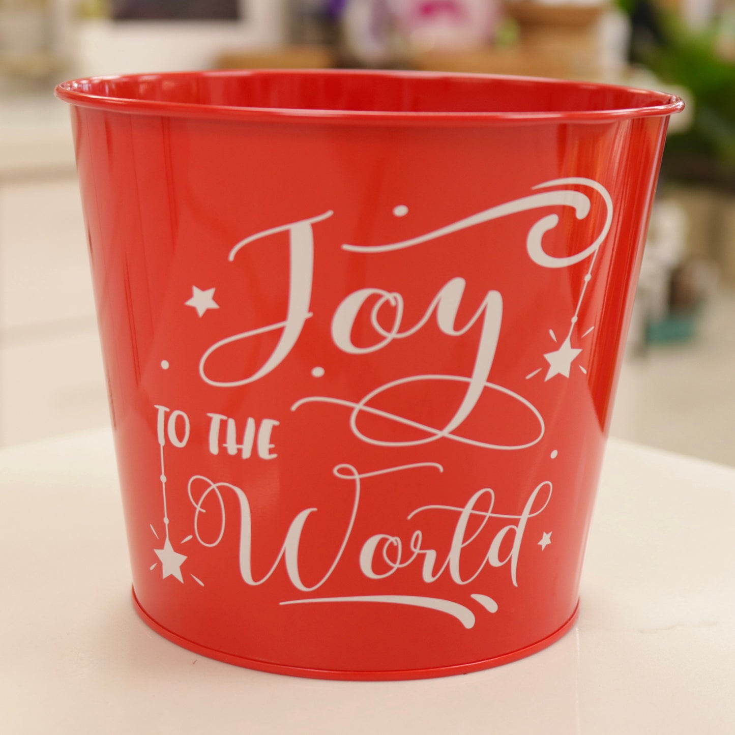 Red Christmas Pail