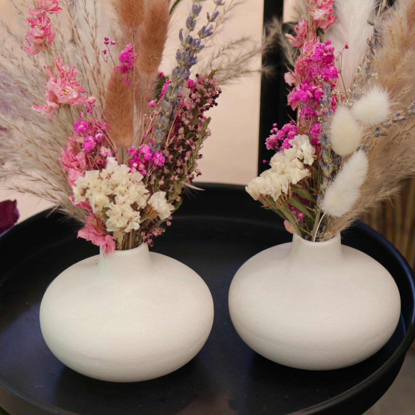 White Ceramic Donut Bud Vase