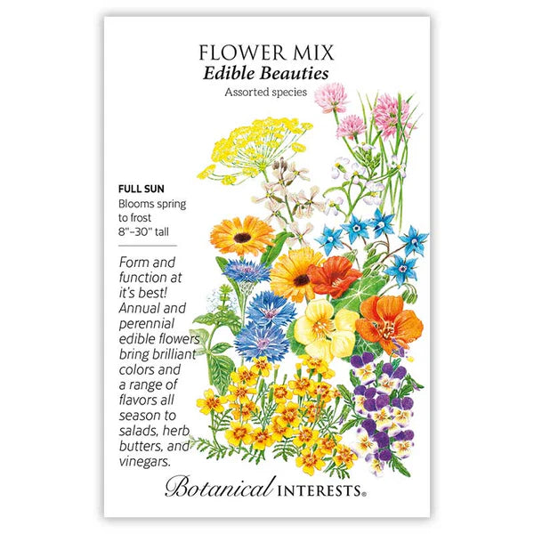 Flower Mix seeds, "Edible Beauties"