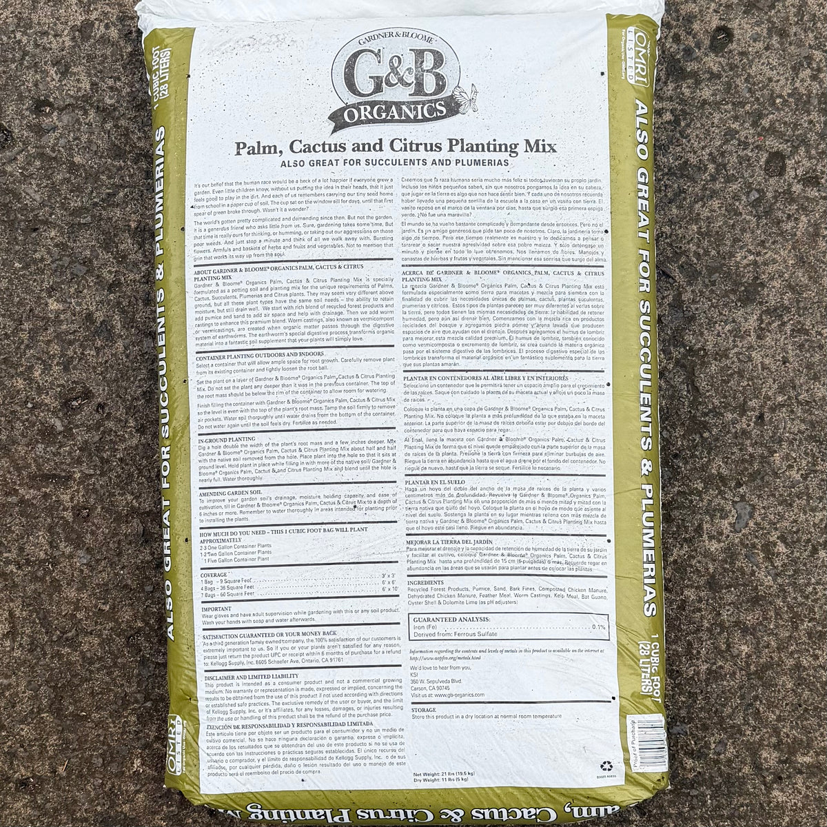 G&B — Palm, Cactus & Citrus Planting Mix
