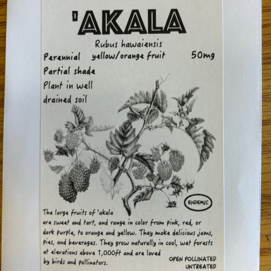 'Akala, yellow fruit, seeds