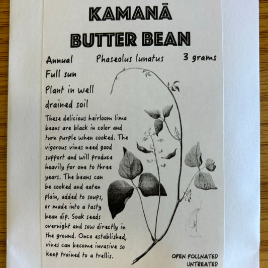 Kamana Butter Bean, seeds