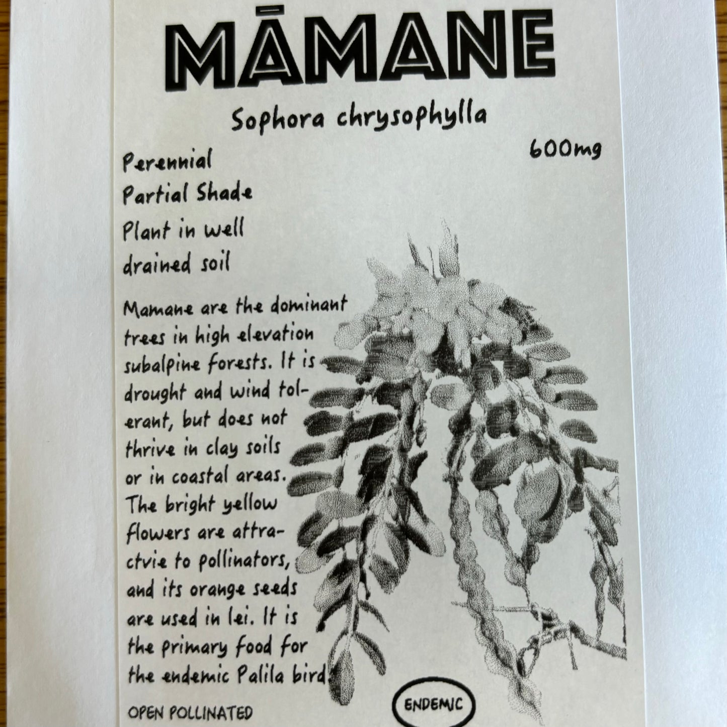 Mamane, seeds