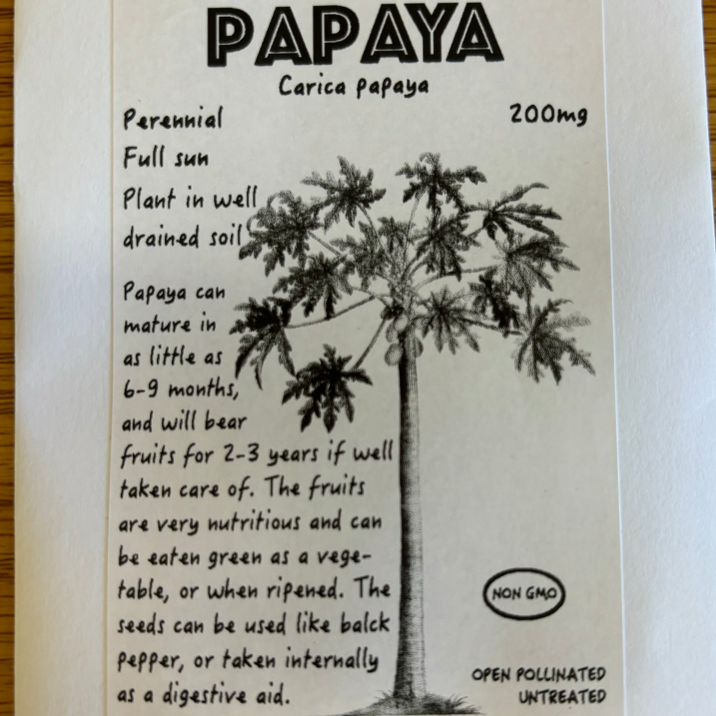 Papaya, seeds