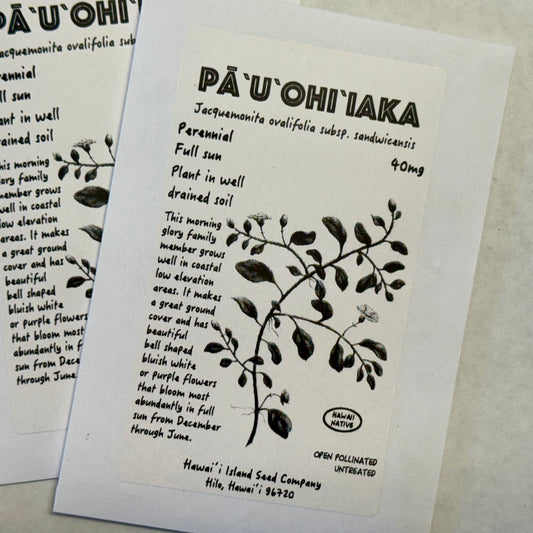 Pa'uohi'iaka, seeds