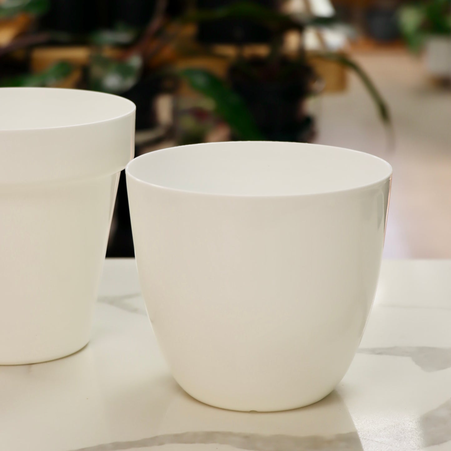 White Plastic Planter