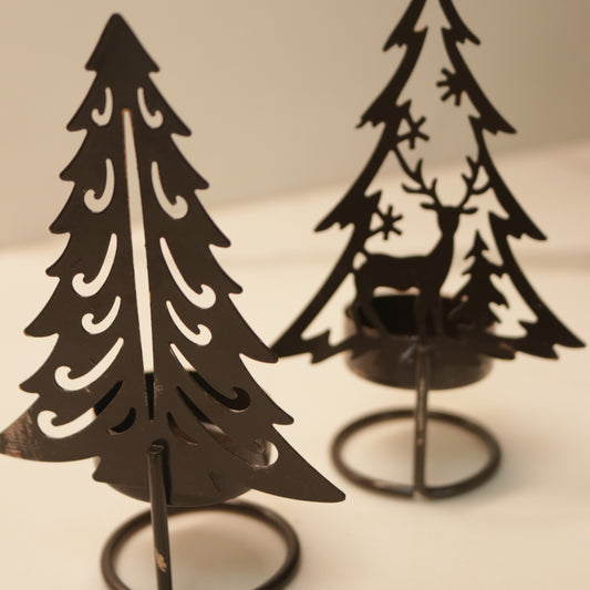 Metal Christmas Tree Candle Holder