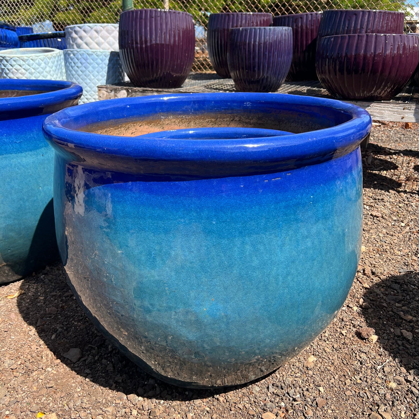 Blue Ombre Ceramic Planter