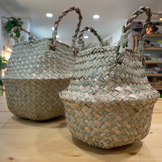 Woven Plant Basket with Handles