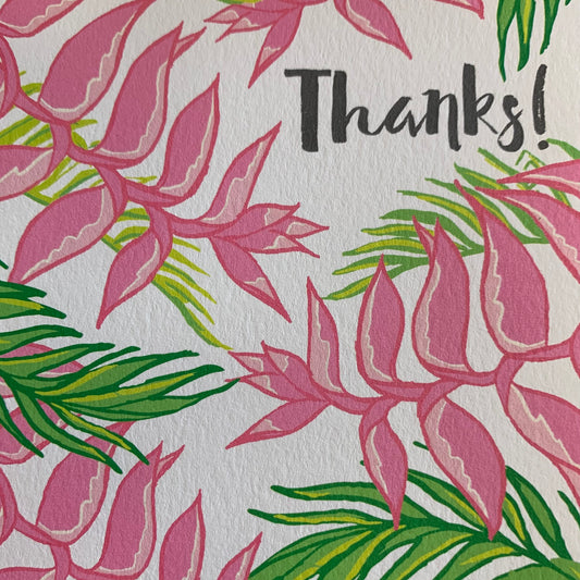 Thanks! Heliconia Greeting Card