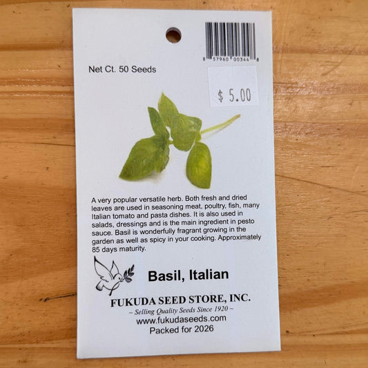 Basil, Italian, seeds