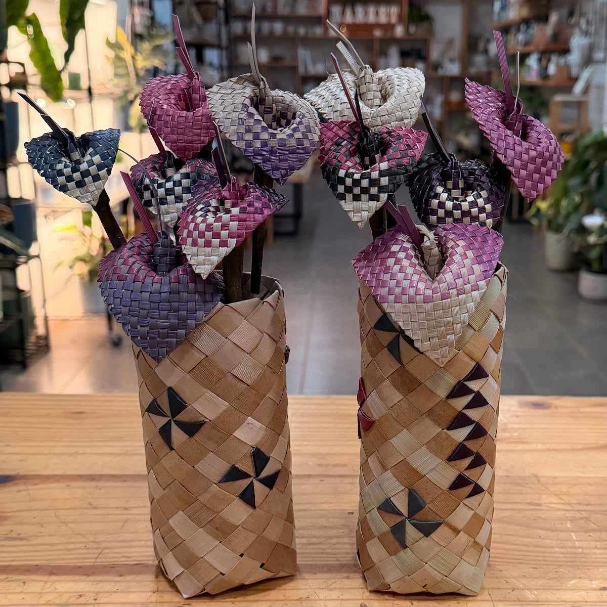 Hand woven - Lauhala Anthurium