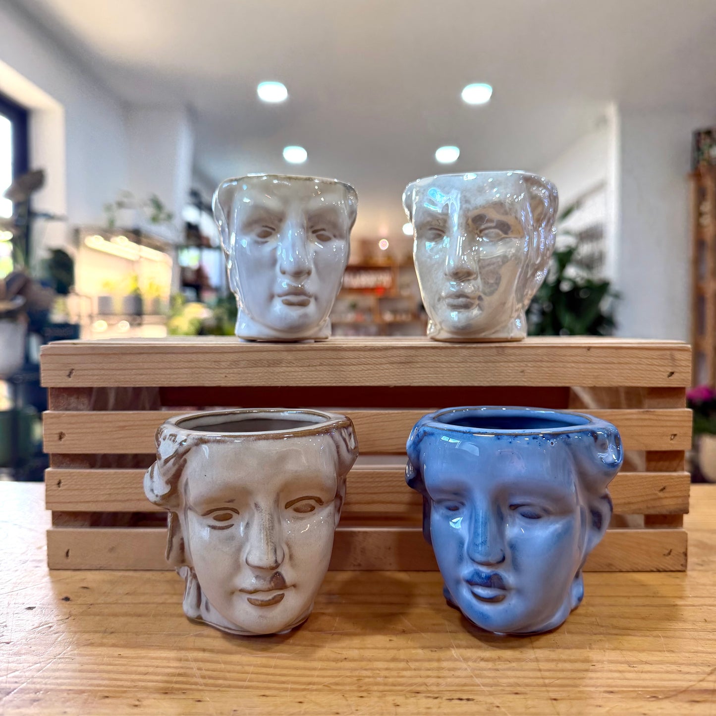 3" Roman Head Planter