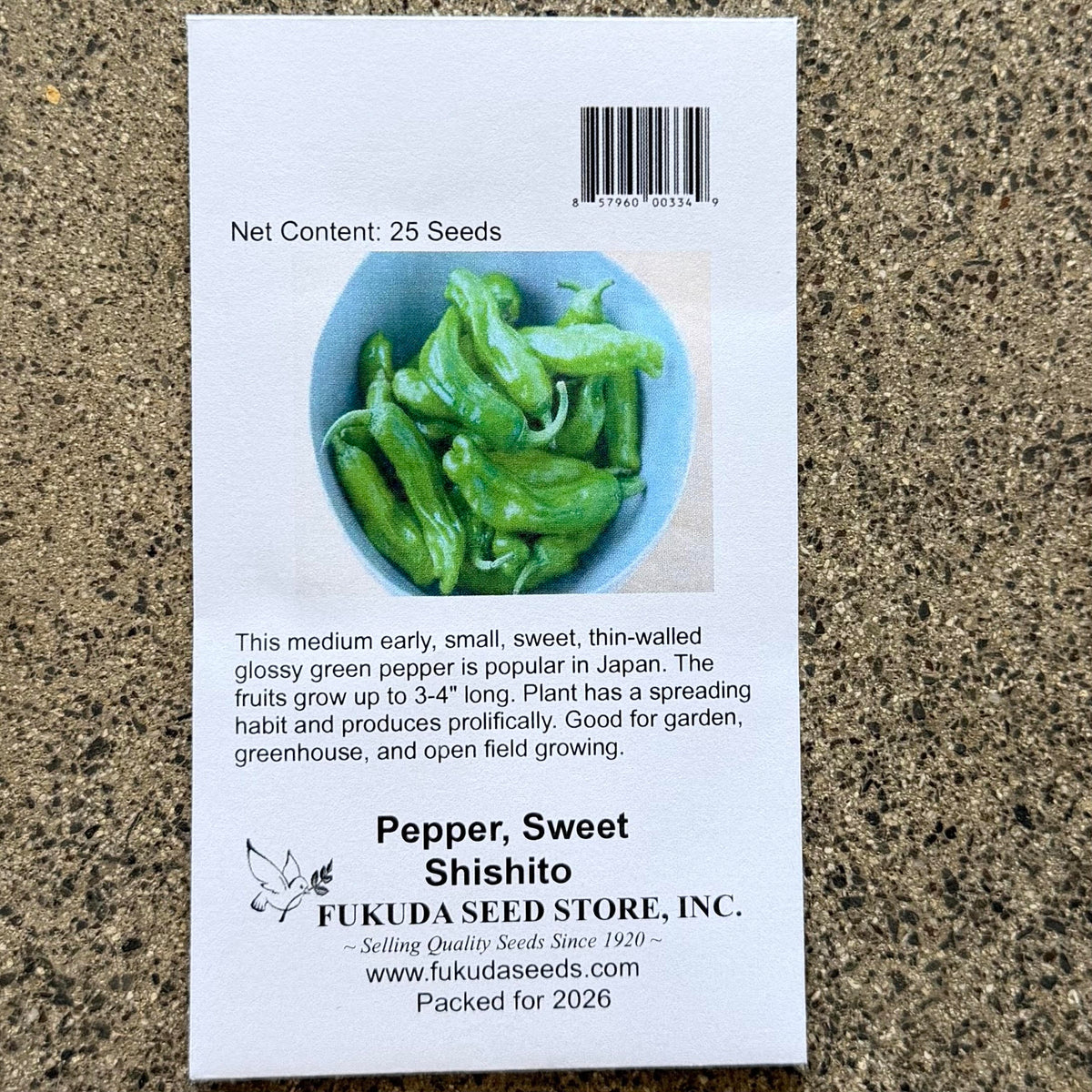 Pepper, Shishito Sweet, seeds