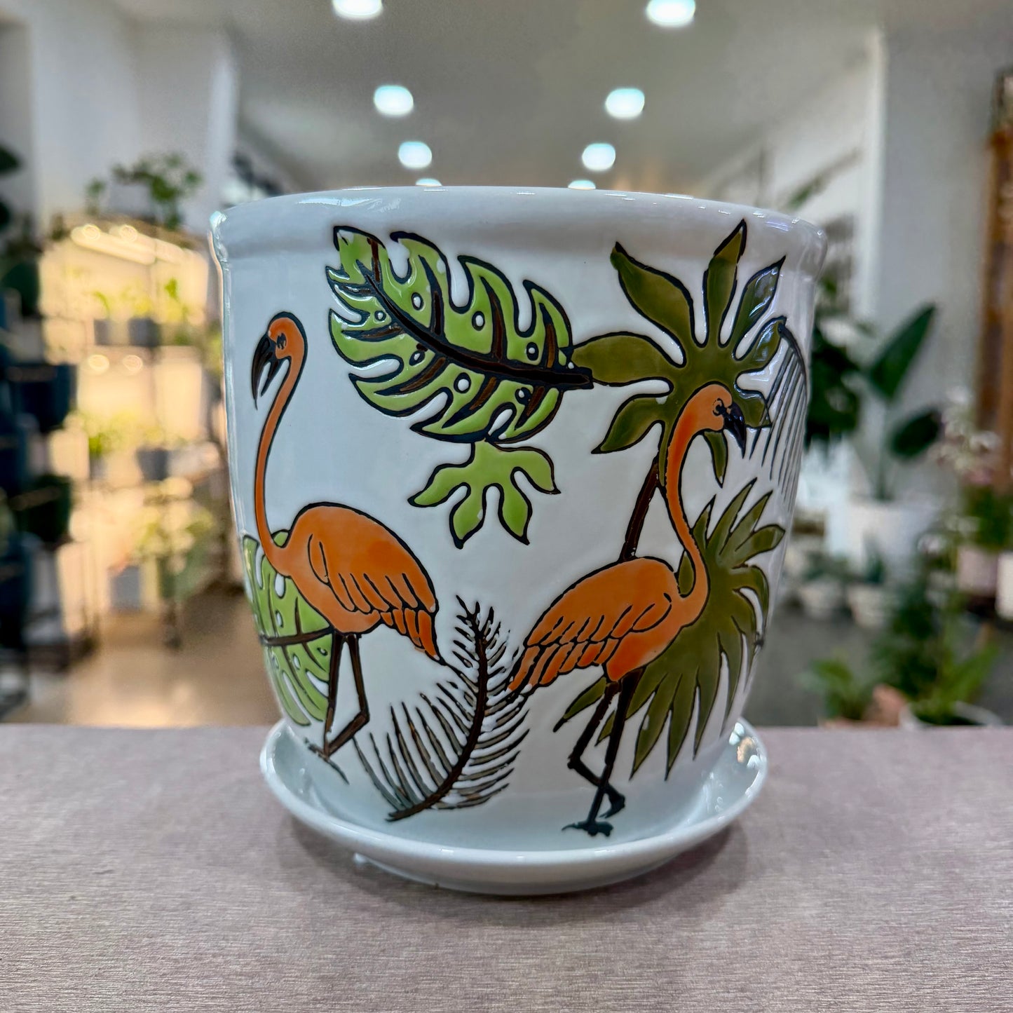 Tropical Inlay Planter