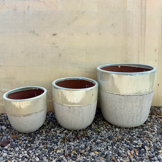 Two Tone Egg Pot Planter