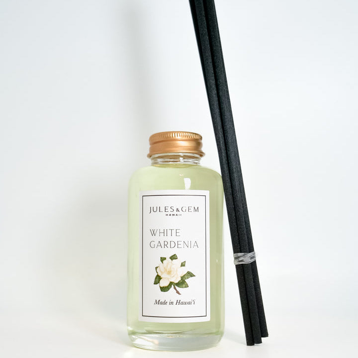 Jules and Gem — White Gardenia 4oz Reed Diffuser