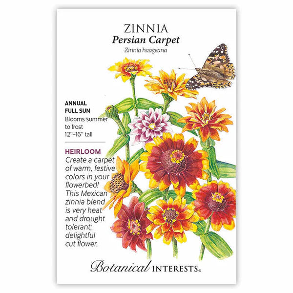 Zinnia seeds, "Persian Carpet"