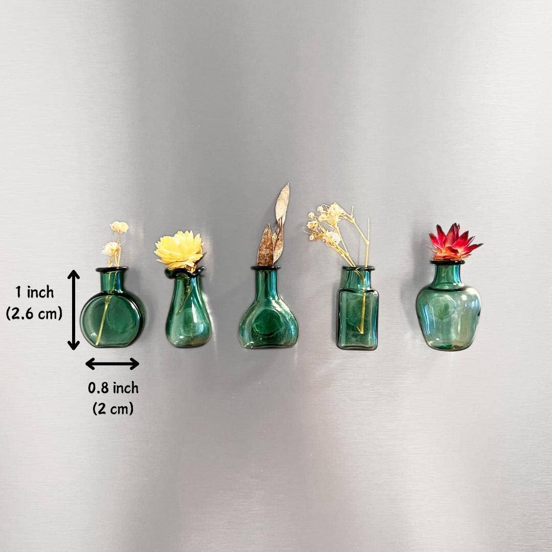 Mini Glass Vase Magnet, Home&Kitchen Decor, Pet Keepsake