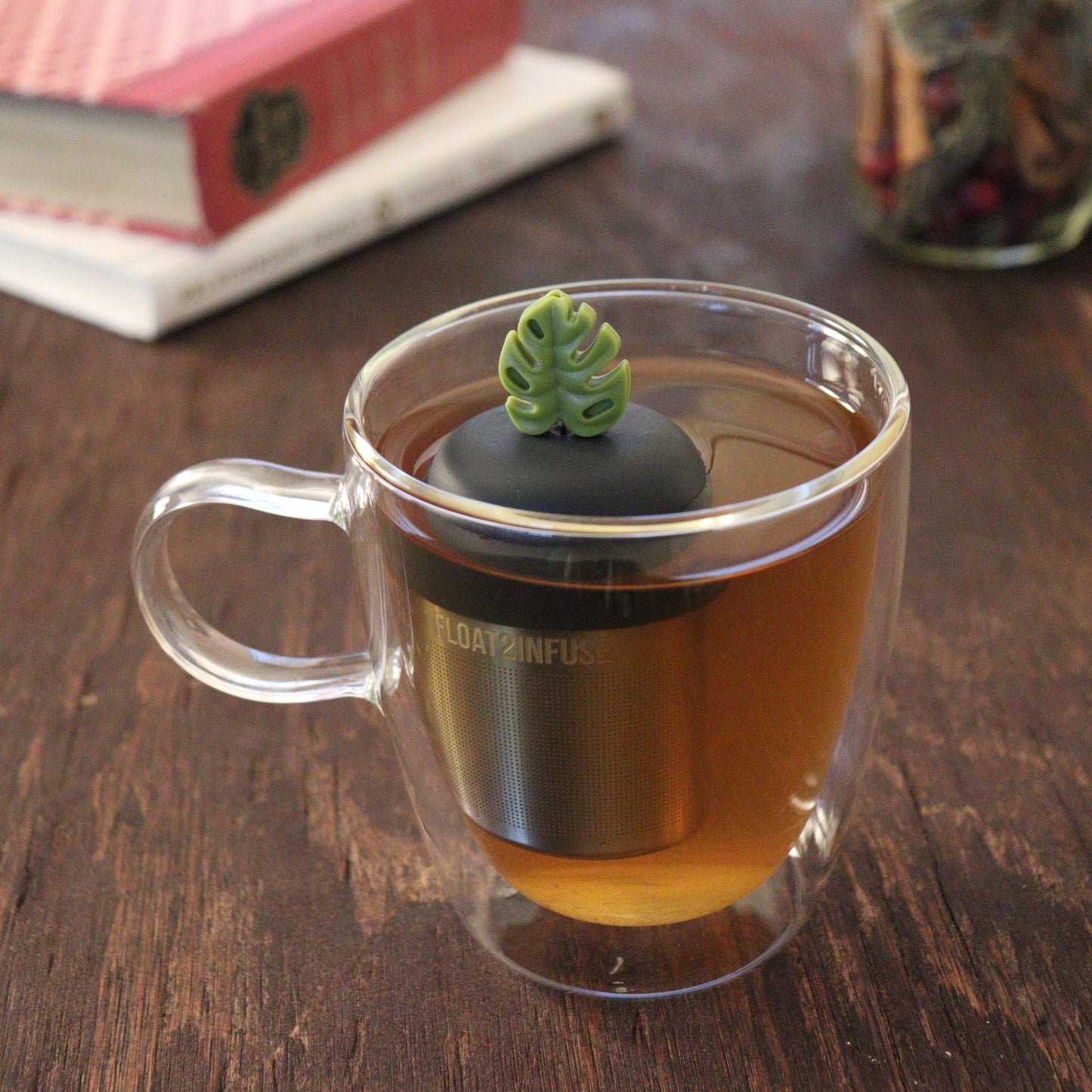 Floating Tea Infuser — Monstera Leaf