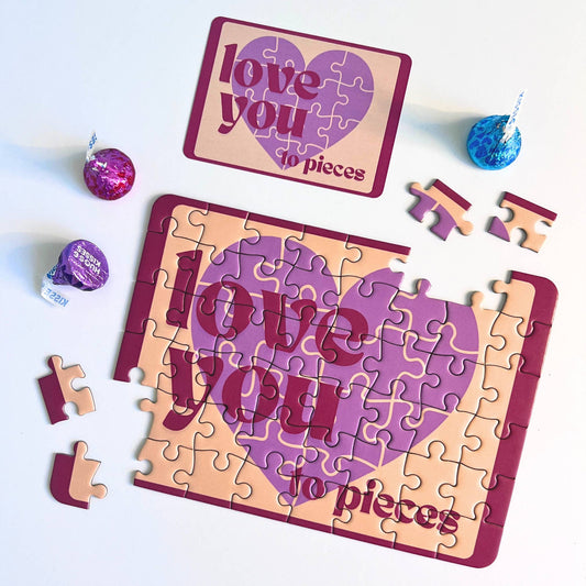Love You To Pieces Postcard Puzzle