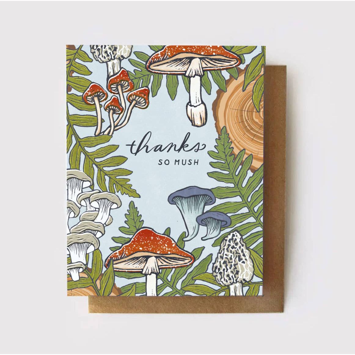Thanks so Mush - Mushroom Thank You Card