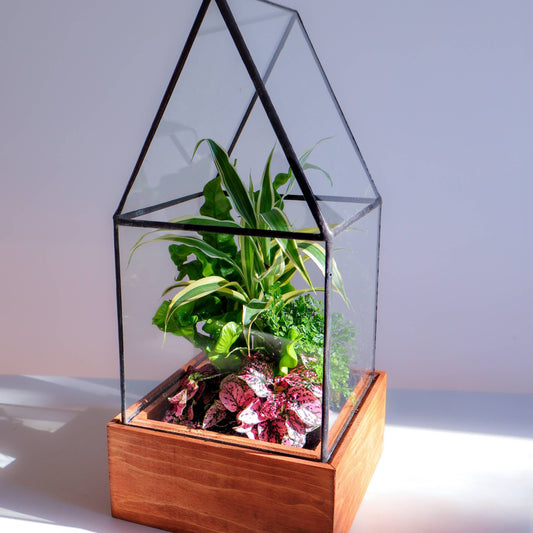 Cape Cod Hand Made Stained Glass Terrarium