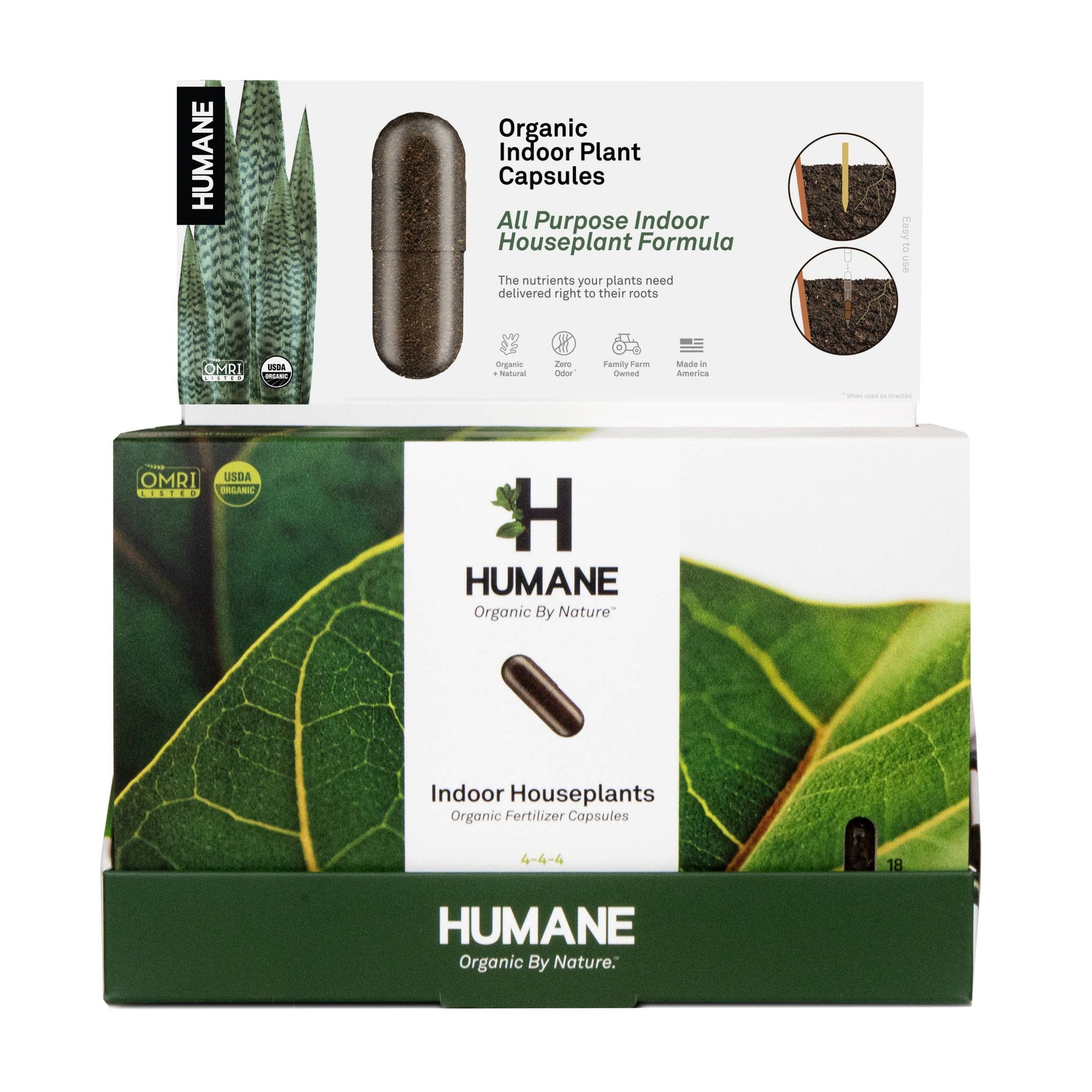 organic fertilizer indoor plants Humane 18pk Houseplant Organic & Natural Indoor Plant Food Capsules